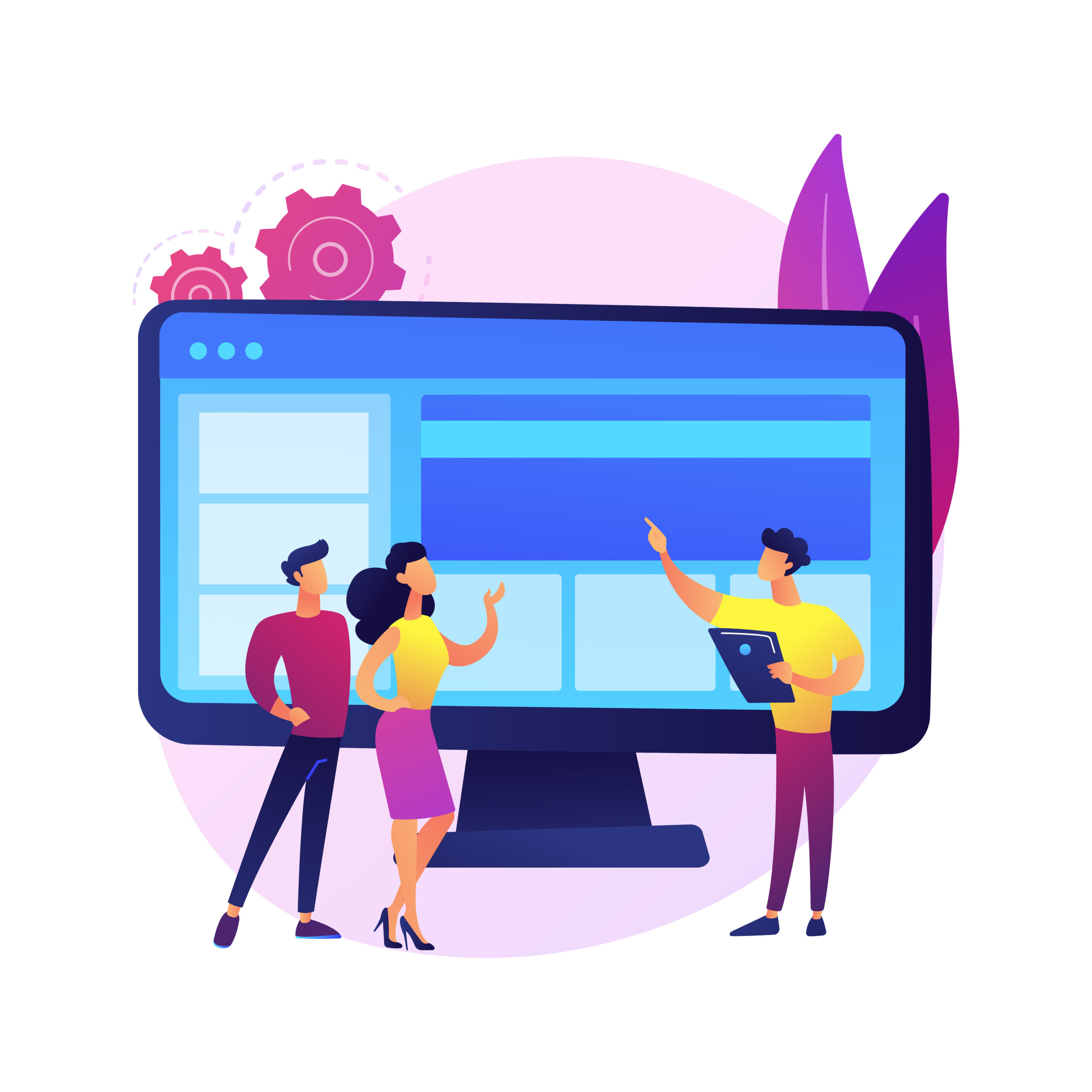 Corporate website abstract concept vector illustration. Corporate website abstract concept vector illustration. Official company website, business online representation, corporate vision page, web development, graphic design service abstract metaphor.